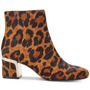 New DKNY Leopard Print Corrie Ankle Boots